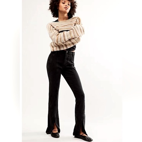 FREE PEOPLE Crvy Mona High Rise Flare Jeans - Picture 1 of 11